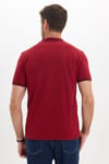 Erkek Slim Fit Dar Kesim %100 Pamuk Yumuşak Dokulu Serin Tutan Kumaş Düz Pike Bordo Polo Yaka Tişört