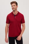Erkek Slim Fit Dar Kesim Pamuklu Yumuşak Dokulu Serin Tutan Kumaş Düz Pike Polo Yaka Tişört