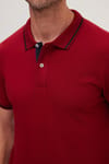 Erkek Slim Fit Dar Kesim Pamuklu Yumuşak Dokulu Serin Tutan Kumaş Düz Pike Polo Yaka Tişört