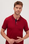 Erkek Slim Fit Dar Kesim Pamuklu Yumuşak Dokulu Serin Tutan Kumaş Düz Pike Polo Yaka Tişört