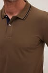 Erkek Slim Fit Dar Kesim Pamuklu Yumuşak Dokulu Serin Tutan Kumaş Düz Pike Polo Yaka Tişört