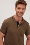 Erkek Slim Fit Dar Kesim Pamuklu Yumuşak Dokulu Serin Tutan Kumaş Düz Pike Polo Yaka Tişört