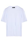 Unisex 3'lü Paket Mavi-Beyaz-Kahverengi Oversize Geniş Kesim %100 Pamuk Basic Bisiklet Yaka Tişört