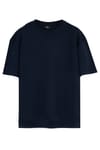 THREE PIECES OVERSIZE SHORT SLV PLAIN CREW NECK T-SHIRT