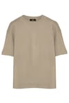 THREE PIECES OVERSIZE SHORT SLV PLAIN CREW NECK T-SHIRT
