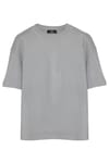 THREE PIECES OVERSIZE SHORT SLV PLAIN CREW NECK T-SHIRT