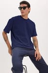 BOXY FIT SHORT SLV PLAIN CREW NECK T-SHIRT