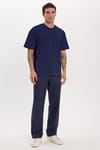 BOXY FIT SHORT SLV PLAIN CREW NECK T-SHIRT