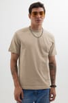 REGULAR FIT SHORT SLV PLAIN CREW NECK T-SHIRT