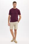 Unisex Regular Fit Rahat Kesim %100 Pamuk Bisiklet Yaka Bordo Tişört