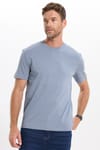 Unisex Regular Fit Rahat Kesim %100 Pamuk Bisiklet Yaka Gri Tişört