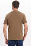 Unisex Regular Fit Rahat Kesim %100 Pamuk Bisiklet Yaka Kahverengi Tişört