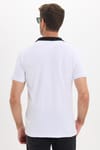 Erkek Slim Fit Dar Kesim %100 Pamuk Beyaz Polo Yaka Tişört