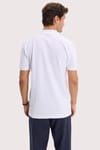 Erkek Slim Fit Dar Kesim Premium Seri %100 Pamuk Yumuşak Dokulu Merserize Beyaz Polo Yaka Tişört 