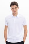 Erkek Slim Fit Dar Kesim Premium Seri %100 Pamuk Yumuşak Dokulu Merserize Beyaz Polo Yaka Tişört 