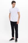 Erkek Slim Fit Dar Kesim Premium Seri %100 Pamuk Yumuşak Dokulu Merserize Beyaz Polo Yaka Tişört 