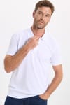 Erkek Slim Fit Dar Kesim Premium Seri %100 Pamuk Yumuşak Dokulu Merserize Beyaz Polo Yaka Tişört 