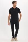 Erkek Slim Fit Dar Kesim Premium Seri %100 Pamuk Yumuşak Dokulu Merserize Siyah Polo Yaka Tişört
