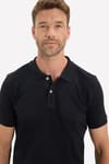 Erkek Slim Fit Dar Kesim Premium Seri %100 Pamuk Yumuşak Dokulu Merserize Siyah Polo Yaka Tişört