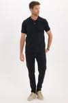 Erkek Slim Fit Dar Kesim Premium Seri %100 Pamuk Yumuşak Dokulu Merserize Siyah Polo Yaka Tişört