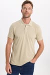 Erkek Slim Fit Dar Kesim Premium Seri %100 Pamuk Yumuşak Dokulu Merserize Gri Polo Yaka Tişört 