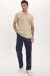 Erkek Slim Fit Dar Kesim Premium Seri %100 Pamuk Yumuşak Dokulu Merserize Gri Polo Yaka Tişört 