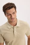 Erkek Slim Fit Dar Kesim Premium Seri %100 Pamuk Yumuşak Dokulu Merserize Gri Polo Yaka Tişört 