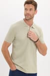 Erkek Slim Fit Dar Kesim Premium Seri %100 Pamuk Yumuşak Dokulu Merserize Krem Polo Yaka Tişört 