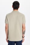Erkek Slim Fit Dar Kesim Premium Seri %100 Pamuk Yumuşak Dokulu Merserize Krem Polo Yaka Tişört 