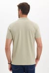 Erkek Slim Fit Dar Kesim Premium Seri %100 Pamuk Yumuşak Dokulu Merserize Krem Polo Yaka Tişört 