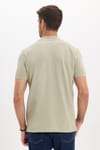 Erkek Slim Fit Dar Kesim Premium Seri %100 Pamuk Yumuşak Dokulu Merserize Krem Polo Yaka Tişört 