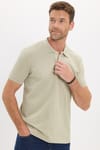 Erkek Slim Fit Dar Kesim Premium Seri %100 Pamuk Yumuşak Dokulu Merserize Krem Polo Yaka Tişört 