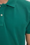 Erkek Slim Fit Dar Kesim Premium Seri %100 Pamuk Yumuşak Dokulu Merserize Yeşil Polo Yaka Tişört 