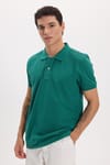 Erkek Slim Fit Dar Kesim Premium Seri %100 Pamuk Yumuşak Dokulu Merserize Yeşil Polo Yaka Tişört 