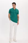 Erkek Slim Fit Dar Kesim Premium Seri %100 Pamuk Yumuşak Dokulu Merserize Yeşil Polo Yaka Tişört 