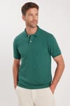 Erkek Slim Fit Dar Kesim Premium Seri %100 Pamuk Yumuşak Dokulu Merserize Yeşil Polo Yaka Tişört 
