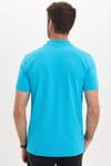 Erkek Slim Fit Dar Kesim Premium Seri %100 Pamuk Yumuşak Dokulu Merserize Mavi Polo Yaka Tişört 