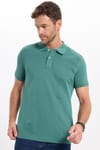 Erkek Slim Fit Dar Kesim Premium Seri %100 Pamuk Yumuşak Dokulu Merserize Yeşil Polo Yaka Tişört 