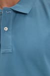 Erkek Slim Fit Dar Kesim Premium Seri %100 Pamuk Yumuşak Dokulu Merserize İndigo Polo Yaka Tişört 