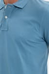 Erkek Slim Fit Dar Kesim Premium Seri %100 Pamuk Yumuşak Dokulu Merserize İndigo Polo Yaka Tişört 
