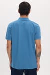 Erkek Slim Fit Dar Kesim Premium Seri %100 Pamuk Yumuşak Dokulu Merserize İndigo Polo Yaka Tişört 