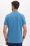 Erkek Slim Fit Dar Kesim Premium Seri %100 Pamuk Yumuşak Dokulu Merserize İndigo Polo Yaka Tişört 