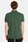 Erkek Slim Fit Dar Kesim Premium Seri %100 Pamuk Yumuşak Dokulu Merserize Yeşil Polo Yaka Tişört 
