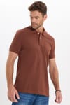Erkek Slim Fit Dar Kesim Premium Seri %100 Pamuk Yumuşak Dokulu Merserize Kahverengi Polo Yaka Tişört 