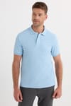 Erkek Slim Fit Dar Kesim Premium Seri %100 Pamuk Yumuşak Dokulu Merserize Mavi Polo Yaka Tişört 
