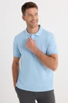 Erkek Slim Fit Dar Kesim Premium Seri %100 Pamuk Yumuşak Dokulu Merserize Mavi Polo Yaka Tişört 