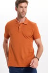 Erkek Slim Fit Dar Kesim Premium Seri %100 Pamuk Yumuşak Dokulu Merserize Kahverengi Polo Yaka Tişört 