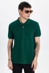 Erkek Slim Fit Dar Kesim Premium Seri %100 Pamuk Yumuşak Dokulu Merserize Haki Polo Yaka Tişört 