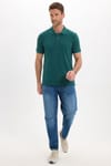 Erkek Slim Fit Dar Kesim Premium Seri %100 Pamuk Yumuşak Dokulu Merserize Haki Polo Yaka Tişört 