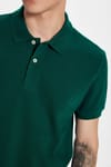 Erkek Slim Fit Dar Kesim Premium Seri %100 Pamuk Yumuşak Dokulu Merserize Haki Polo Yaka Tişört 